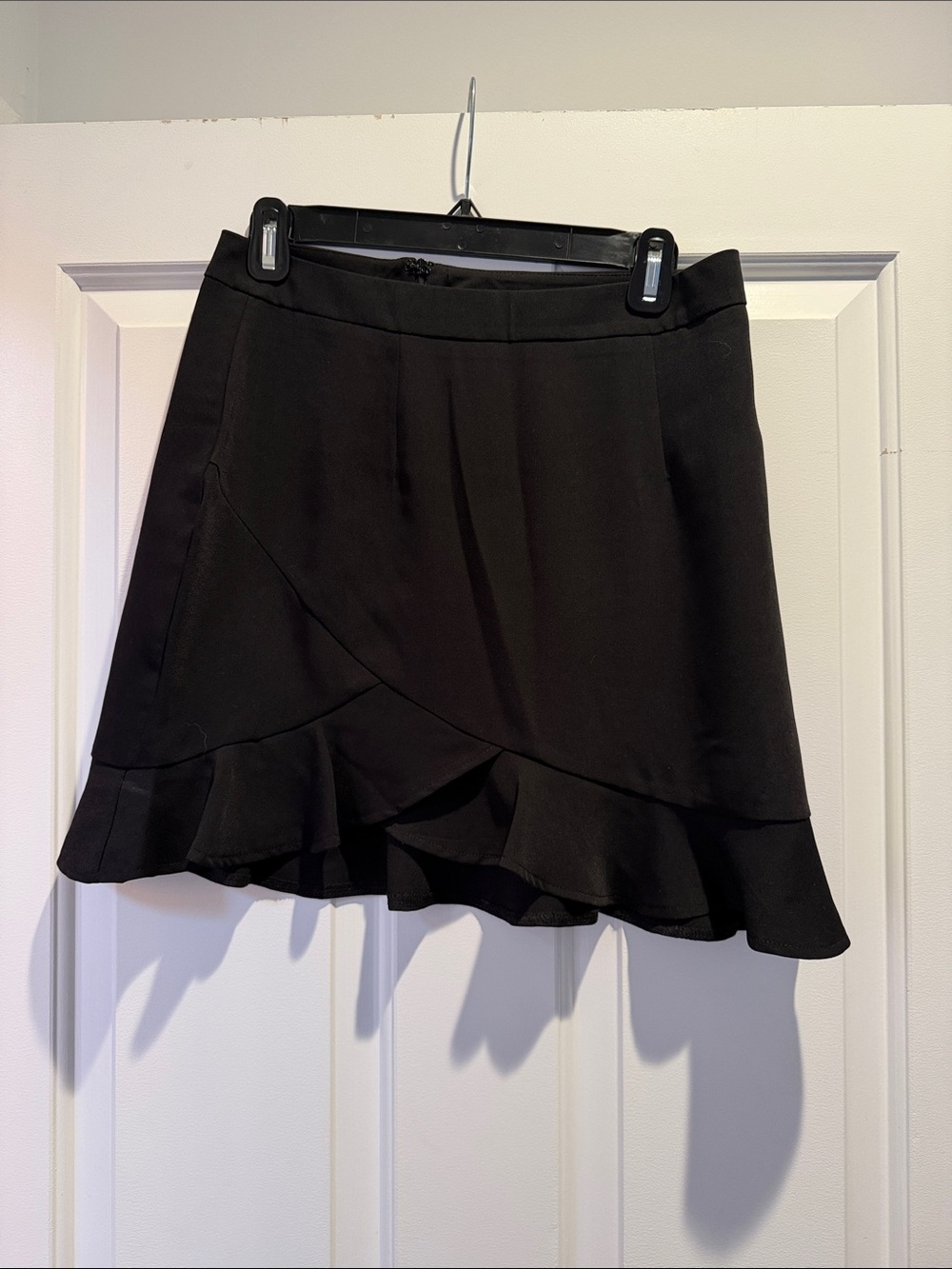 superdown Black Ruffle Mini Skirt